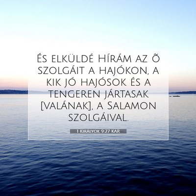 1 Királyok 9:27 KAR Bibliai verskép