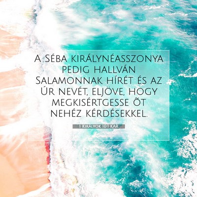 1 Királyok 10:1 KAR Bibliai verskép