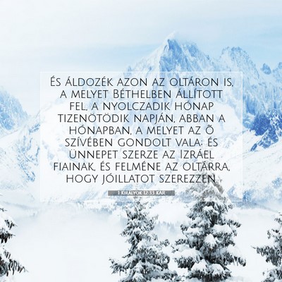 1 Királyok 12:33 KAR Bibliai verskép