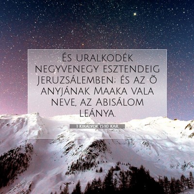 1 Királyok 15:10 KAR Bibliai verskép
