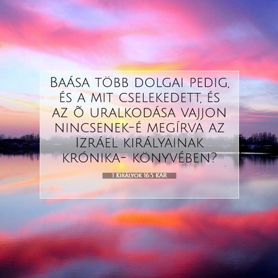 1 Királyok 16:5 KAR Bibliai verskép