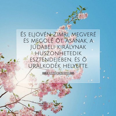 1 Királyok 16:10 KAR Bibliai verskép