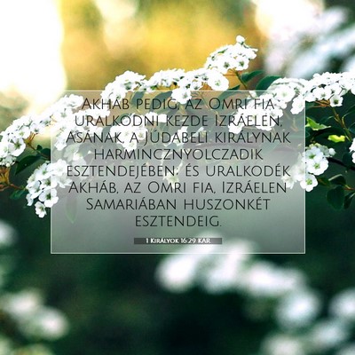 1 Királyok 16:29 KAR Bibliai verskép