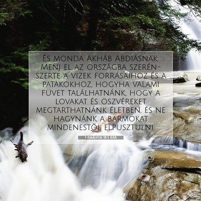 1 Királyok 18:5 KAR Bibliai verskép