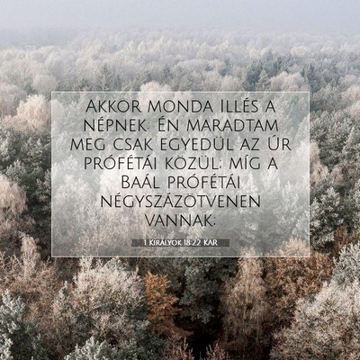 1 Királyok 18:22 KAR Bibliai verskép