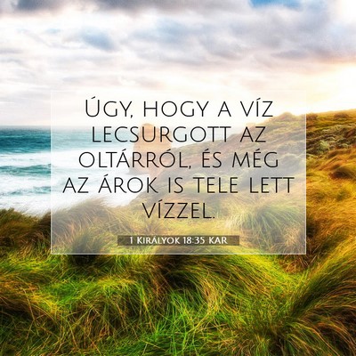 1 Királyok 18:35 Bibliai vers magyarázata