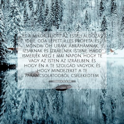 1 Királyok 18:36 KAR Bibliai verskép