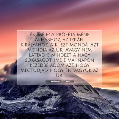 1 Királyok 20:13 KAR Bibliai verskép