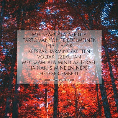 1 Királyok 20:15 KAR Bibliai verskép