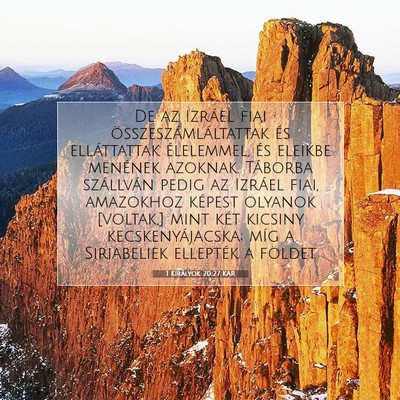 1 Királyok 20:27 KAR Bibliai verskép