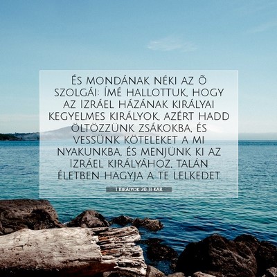 1 Királyok 20:31 KAR Bibliai verskép