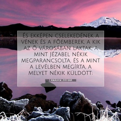 1 Királyok 21:11 KAR Bibliai verskép