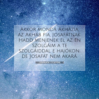 1 Királyok 22:50 KAR Bibliai verskép
