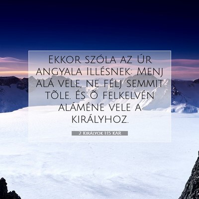 2 Királyok 1:15 Bibliai vers magyarázata
