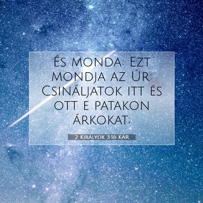 2 Királyok 3:16 KAR Bibliai verskép