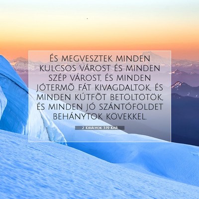 2 Királyok 3:19 KAR Bibliai verskép