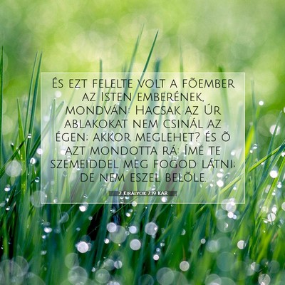 2 Királyok 7:19 KAR Bibliai verskép
