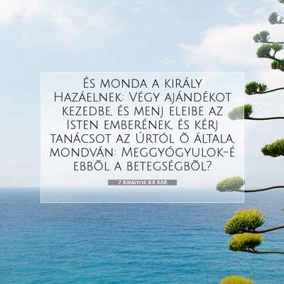 2 Királyok 8:8 KAR Bibliai verskép
