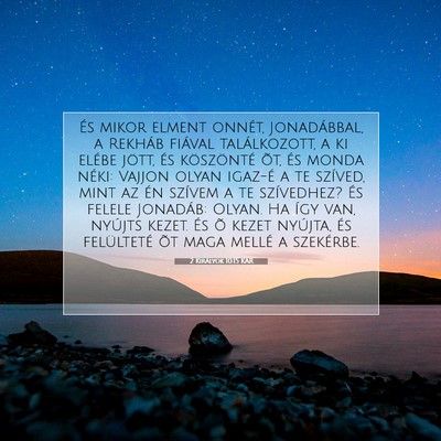 2 Királyok 10:15 KAR Bibliai verskép
