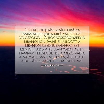 2 Királyok 14:9 KAR Bibliai verskép