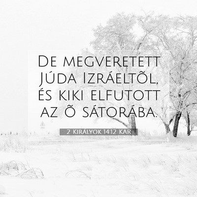 2 Királyok 14:12 KAR Bibliai verskép
