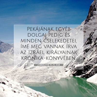 2 Királyok 15:26 KAR Bibliai verskép