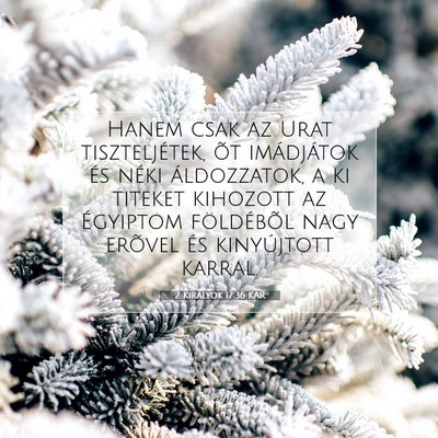 2 Királyok 17:36 KAR Bibliai verskép