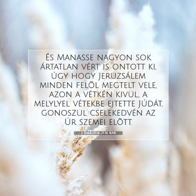 2 Királyok 21:16 KAR Bibliai verskép