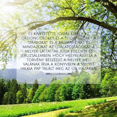 2 Királyok 23:24 KAR Bibliai verskép