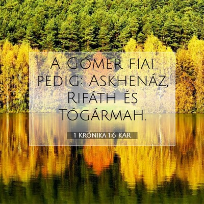 1 Krónika 1:6 Bibliai vers magyarázata