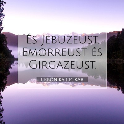 1 Krónika 1:14 Bibliai vers magyarázata