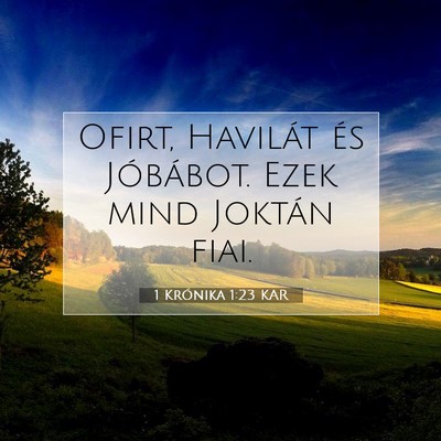 1 Krónika 1:23 Bibliai vers magyarázata