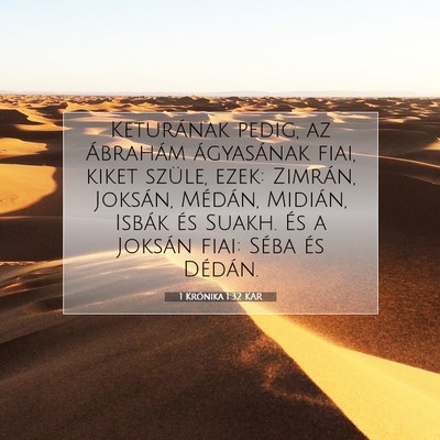 1 Krónika 1:32 Bibliai vers magyarázata