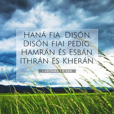 1 Krónika 1:41 Bibliai vers magyarázata