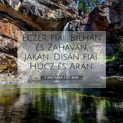 1 Krónika 1:42 Bibliai vers magyarázata