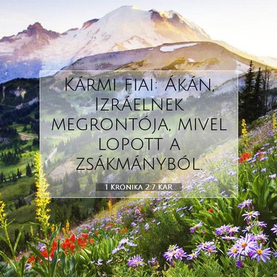 1 Krónika 2:7 KAR Bibliai verskép