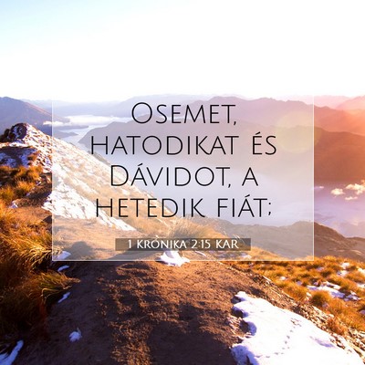 1 Krónika 2:15 KAR Bibliai verskép