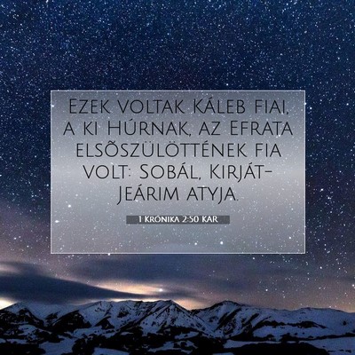 1 Krónika 2:50 KAR Bibliai verskép