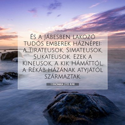 1 Krónika 2:55 KAR Bibliai verskép
