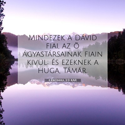 1 Krónika 3:9 KAR Bibliai verskép