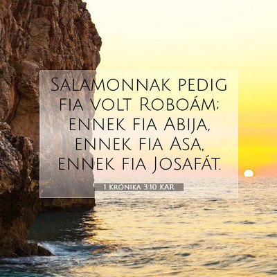 1 Krónika 3:10 KAR Bibliai verskép