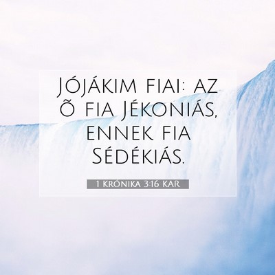 1 Krónika 3:16 KAR Bibliai verskép