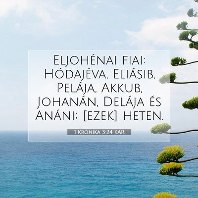 1 Krónika 3:24 Bibliai vers magyarázata
