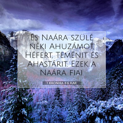 1 Krónika 4:6 Bibliai vers magyarázata