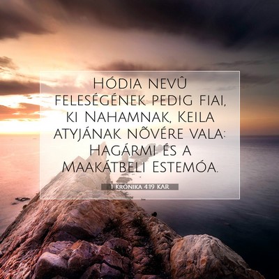 1 Krónika 4:19 KAR Bibliai verskép