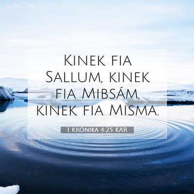1 Krónika 4:25 Bibliai vers magyarázata