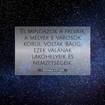 1 Krónika 4:33 KAR Bibliai verskép