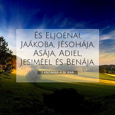 1 Krónika 4:36 Bibliai vers magyarázata