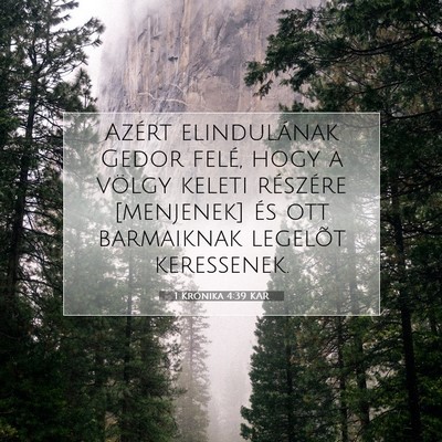 1 Krónika 4:39 KAR Bibliai verskép