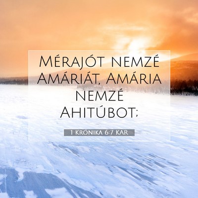 1 Krónika 6:7 KAR Bibliai verskép